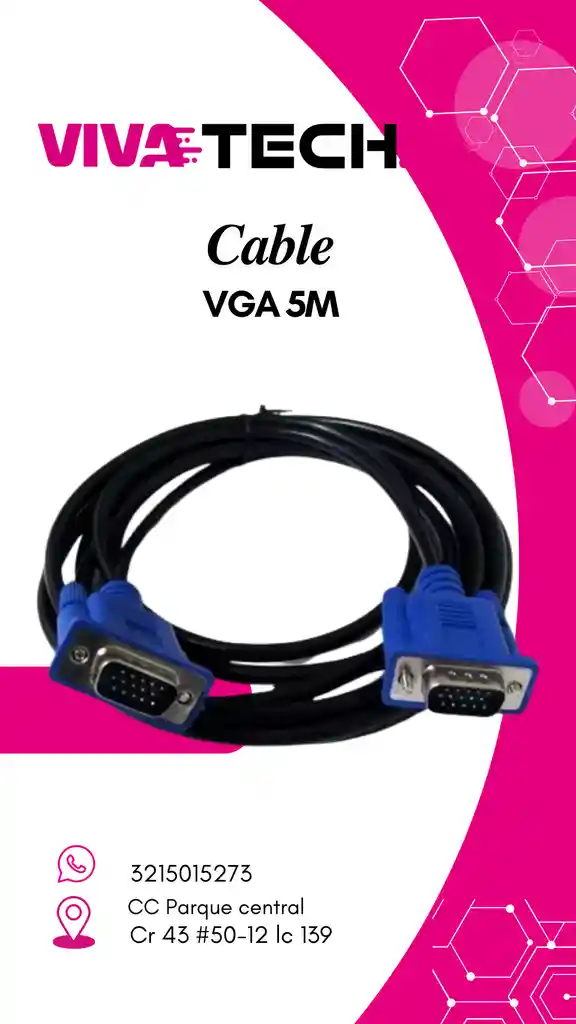 Cable Vga 5mtrs