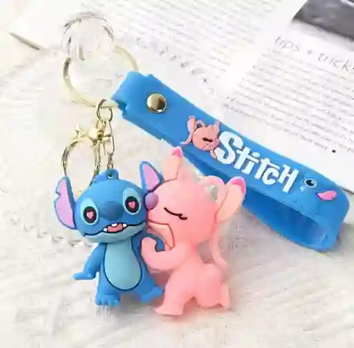 Llavero 3d Stitch Y Angel
