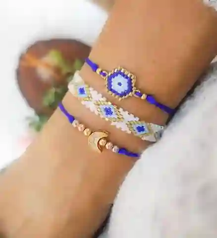Trio Pulseras Ojo Turco