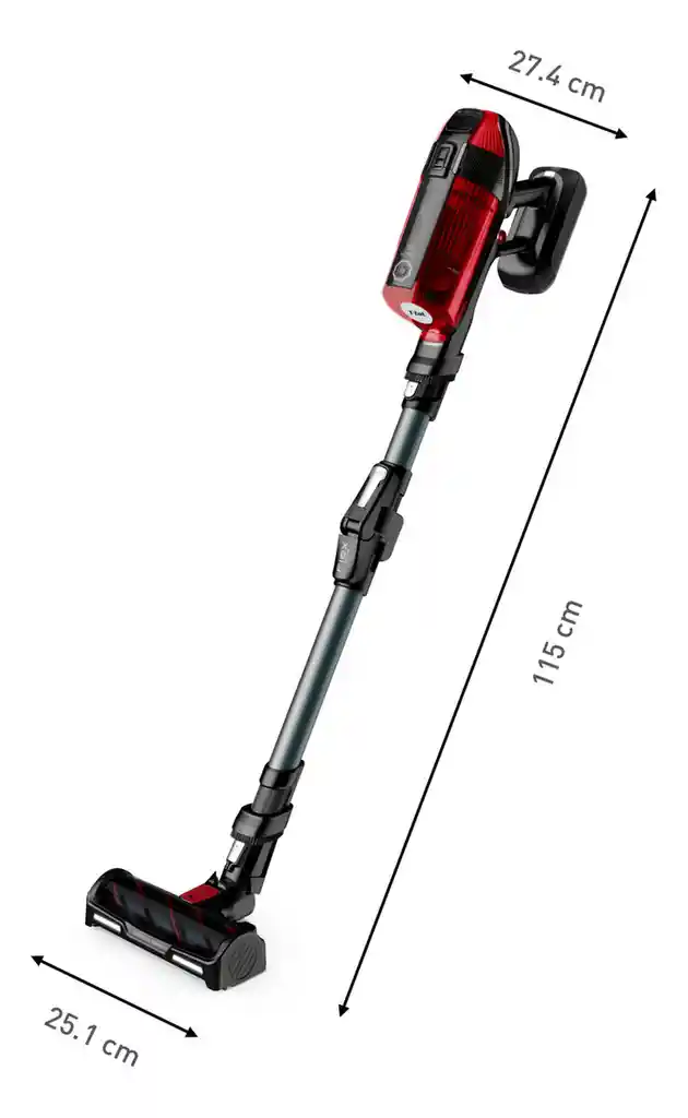 Aspiradora Inalámbrica T-fal X-force Flex 12.60 Acc Mascotas Color Rojo 110v