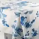 Mantel Expressions Flora 180x260cm Azul Algodon