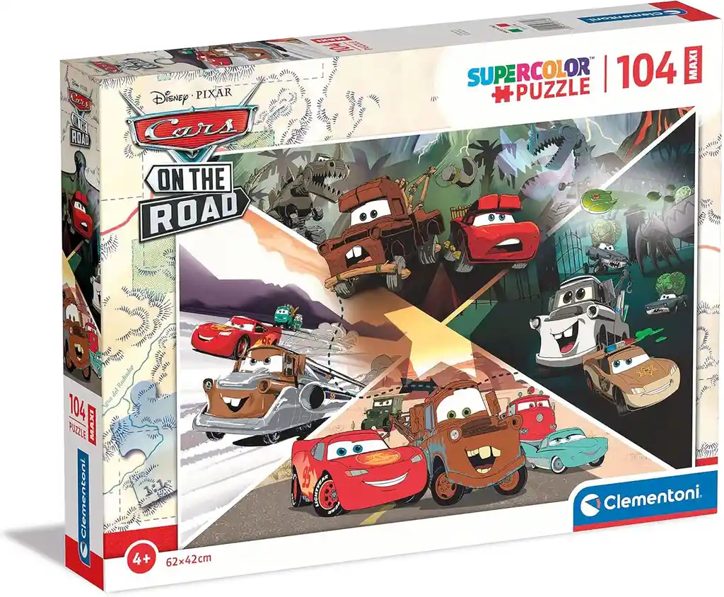 Rompecabezas 104 Piezas Cars En Increíbles Aventuras Niños