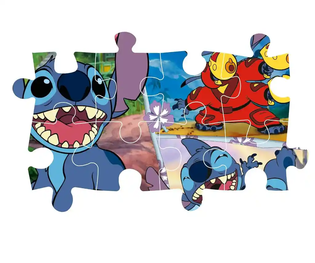 Rompecabezas 104 Piezas Stitch Diversión En Hawái Para Niños
