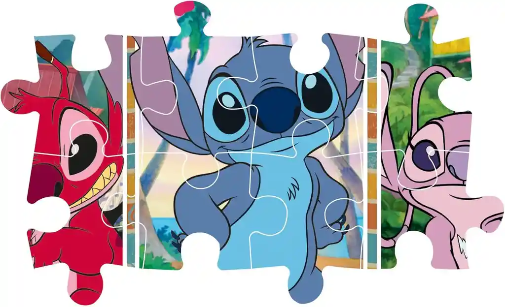 Rompecabezas 24 Piezas Stitch Y Sus Amigos Para Niños