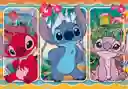 Rompecabezas 24 Piezas Stitch Y Sus Amigos Para Niños