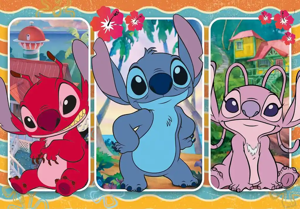 Rompecabezas 24 Piezas Stitch Y Sus Amigos Para Niños
