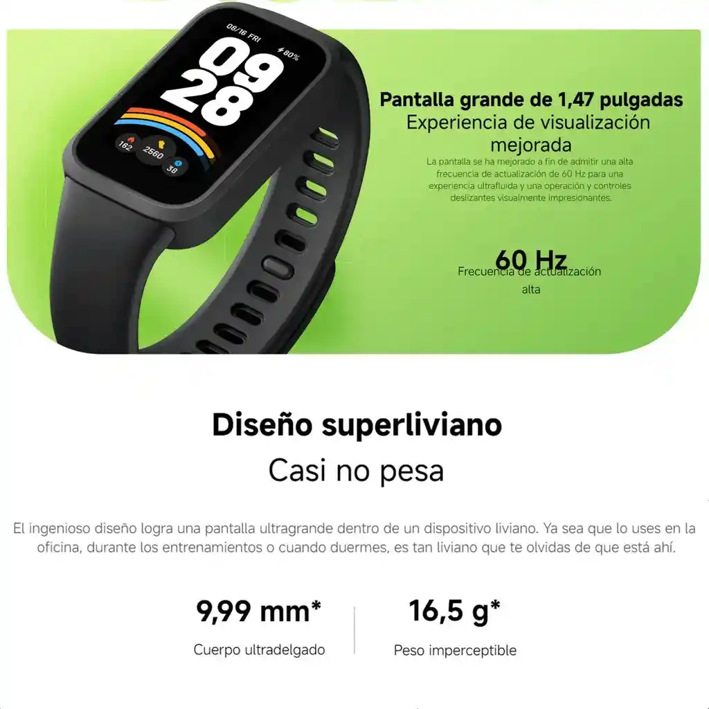Xiaomi Smartband 9 Active Blanco Beige