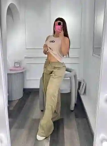 Conjunto Deportivo Blusa Pantalon - Camel /talla Unica