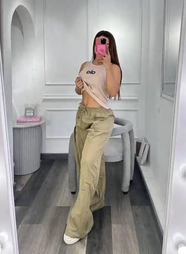 Conjunto Deportivo Blusa Pantalon - Camel /talla Unica