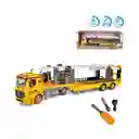 Camión De Carga De Juguete Con Fricción Para Niños Con 3 Mini Coches Modelo Remolque De Dos Pisos