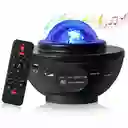 Proyector Led Estrellas Galaxias Parlante Bluetooth Color Negro
