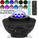 Proyector Led Estrellas Galaxias Parlante Bluetooth Color Negro
