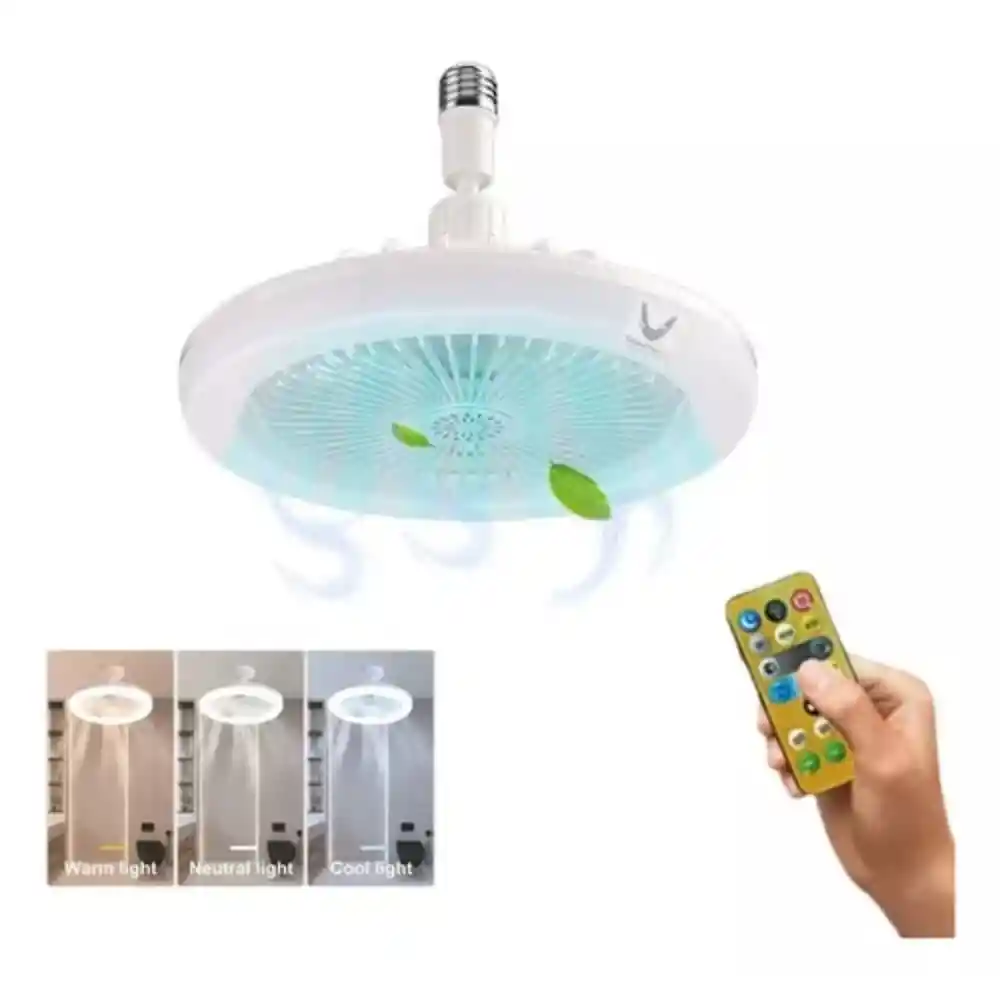 Lámpara Ventilador De Techo Con Control Remoto