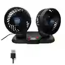 Ventilador Doble Para Carro Y Oficina Graduable Conexion Usb O Para Encendedor