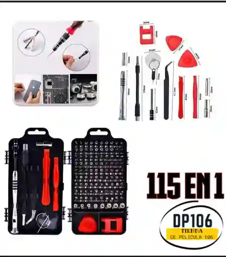 Set Destornillador Precisión 115 En 1