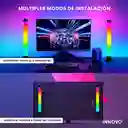 2 Barras Led De Luz Ambiente Multicolores Tv Sonidos Rítmica Con App Rgb Decoración Innovo
