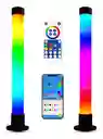2 Barras Led De Luz Ambiente Multicolores Tv Sonidos Rítmica Con App Rgb Decoración Innovo