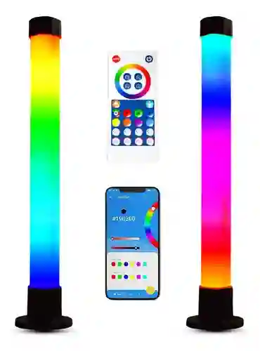 2 Barras Led De Luz Ambiente Multicolores Tv Sonidos Rítmica Con App Rgb Decoración Innovo