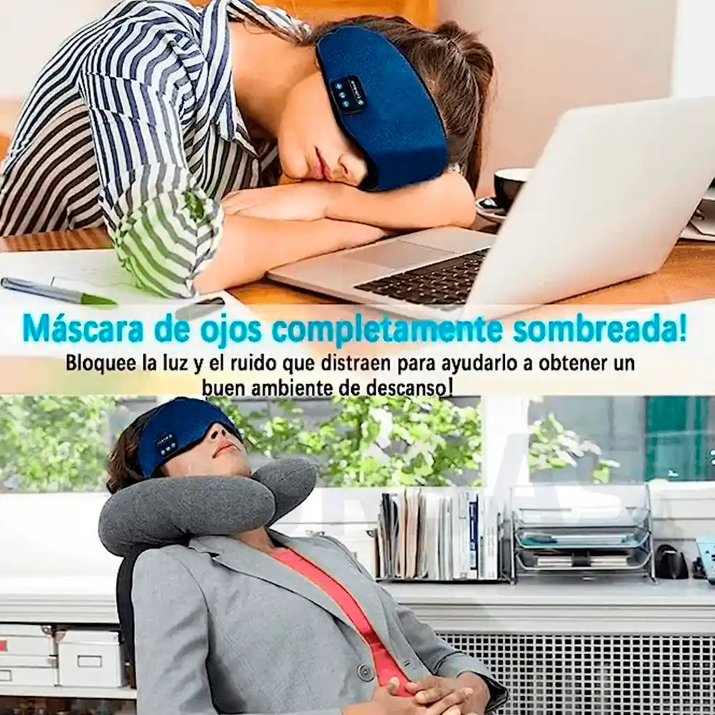 Audifonos Mascara Cubre Ojos Antifaz Tapa Ojos Para Dormir