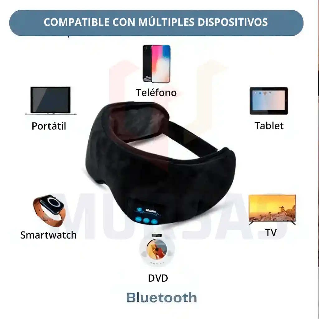 Audifonos Mascara Cubre Ojos Antifaz Tapa Ojos Para Dormir