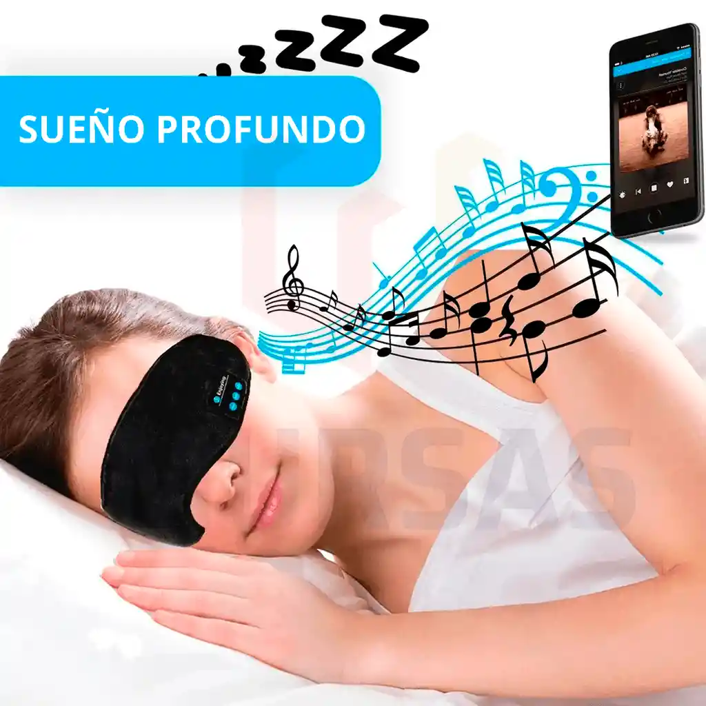 Antifaz Audifonos 3d Estres Viajar Insomnio Gafas Migraña