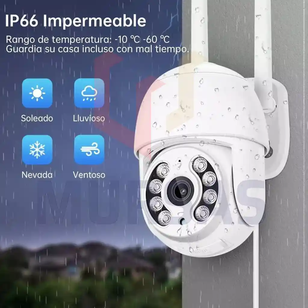 Camara Exterior Full Hd Con Vision Nocturna Vigilancia 24/7