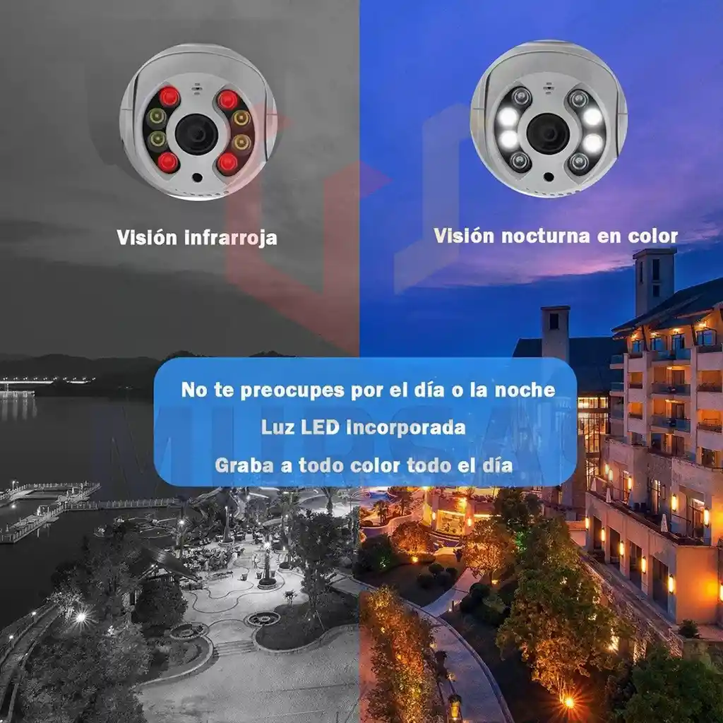 Camara Domo Giratoria 360° De Seguridad Wifi Full Hd 1080p