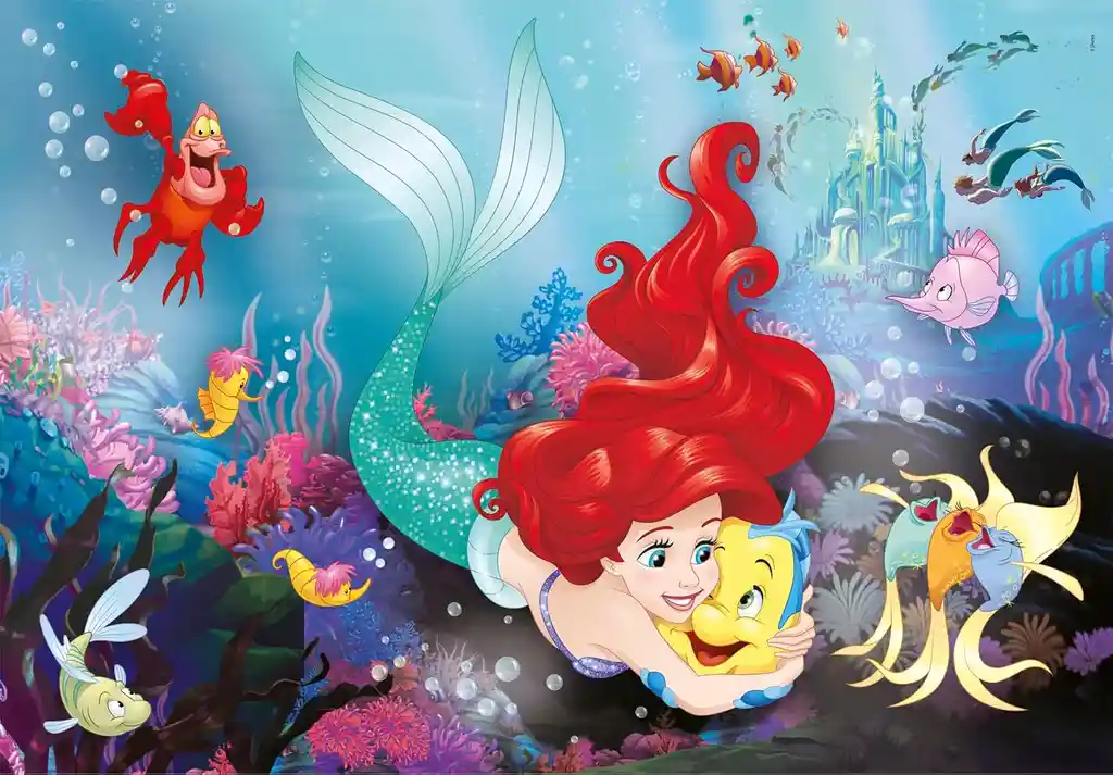 Rompecabezas 24 Piezas La Sirenita De Disney Para Niños