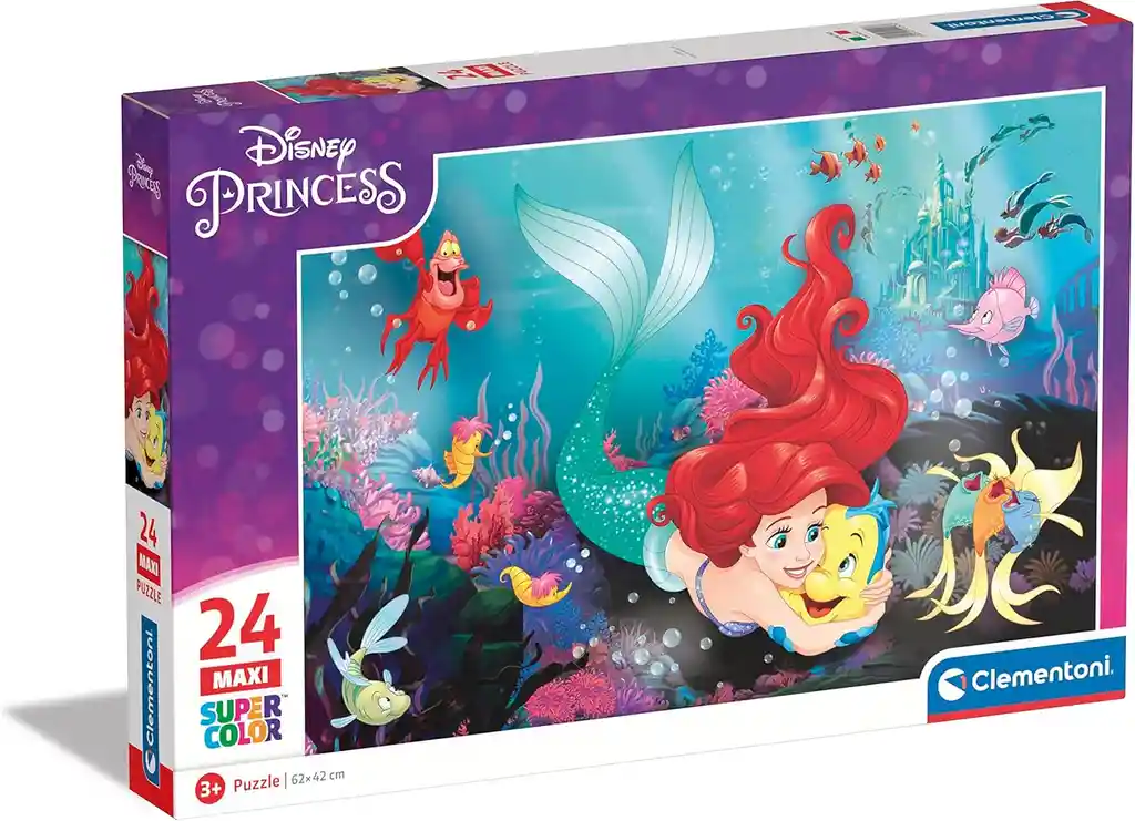 Rompecabezas 24 Piezas La Sirenita De Disney Para Niños