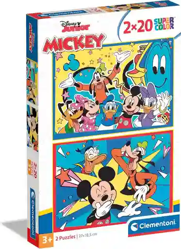 Rompecabezas 2x20 Piezas Mickey Y Sus Amigos Para Niños