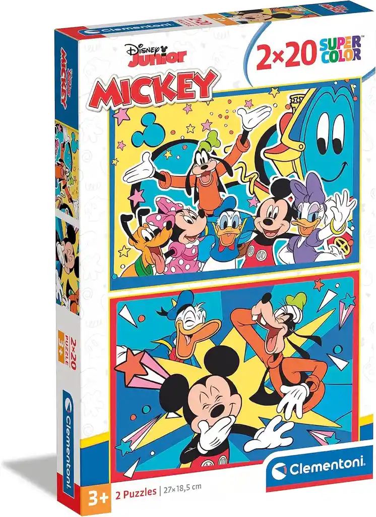 Rompecabezas 2x20 Piezas Mickey Y Sus Amigos Para Niños