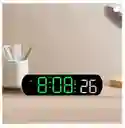 Reloj Despertador Digital Moderno Multifunción Led Control De Sonido Y Temperatura Recargable Tipo C (funciona Con Pilas Aaa)