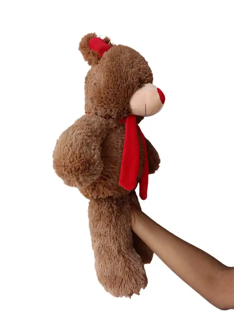 Peluche Oso Café Bufanda Roja