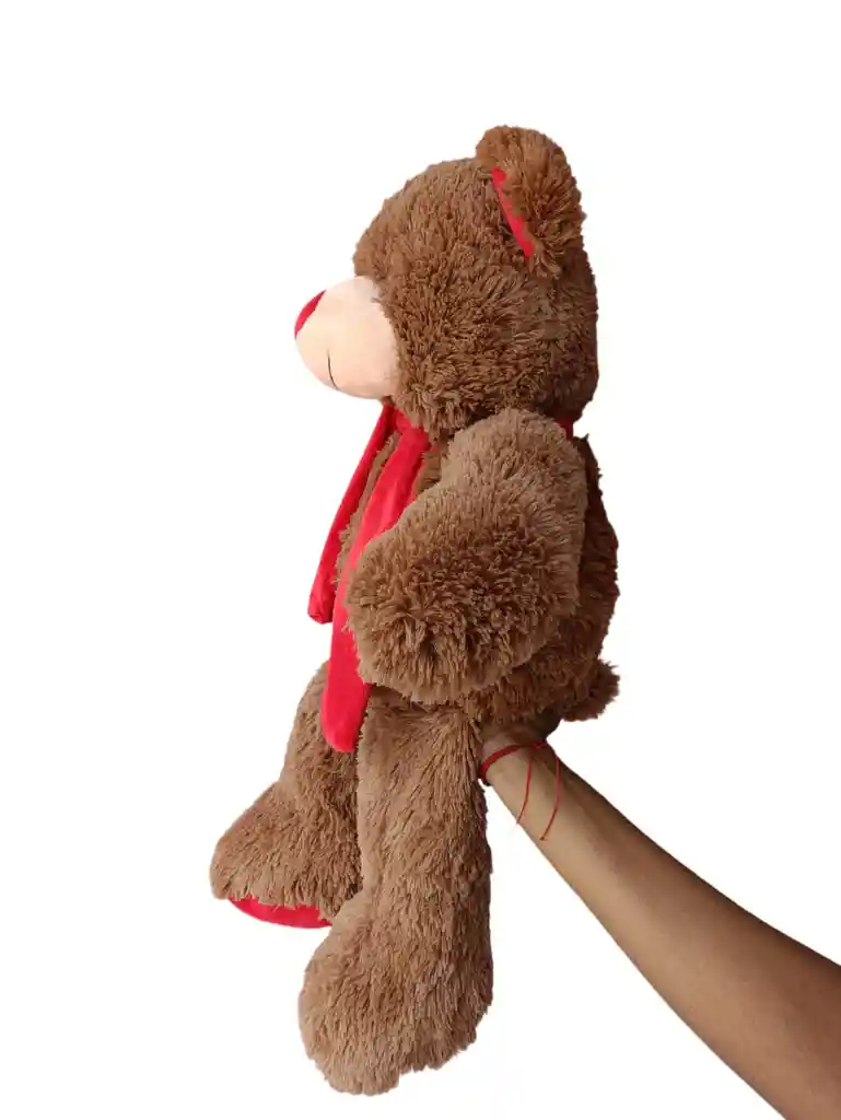 Peluche Oso Café Bufanda Roja