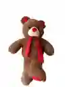 Peluche Oso Café Bufanda Roja