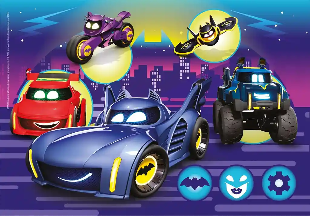Rompecabezas 2x20 Piezas Batwheels Dc Para Niños