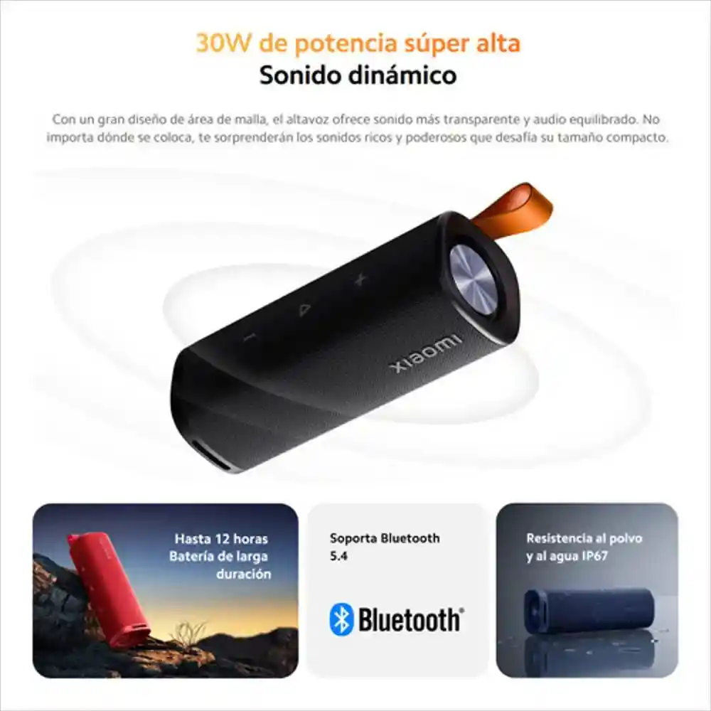 Parlante Bluetooth 5.4 Xiaomi Sound Outdoor 30w Ip67 Tws Red
