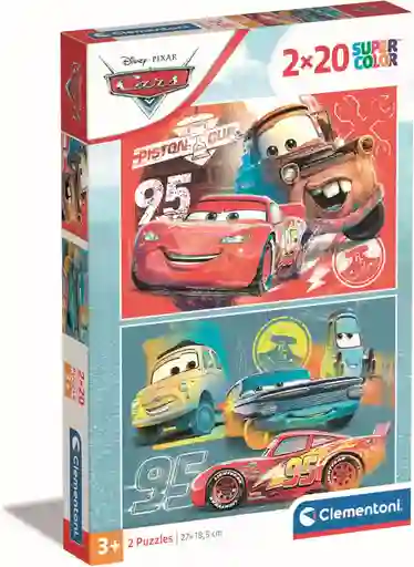 Rompecabezas 2x20 Piezas Cars Aventuras Disney Para Niños