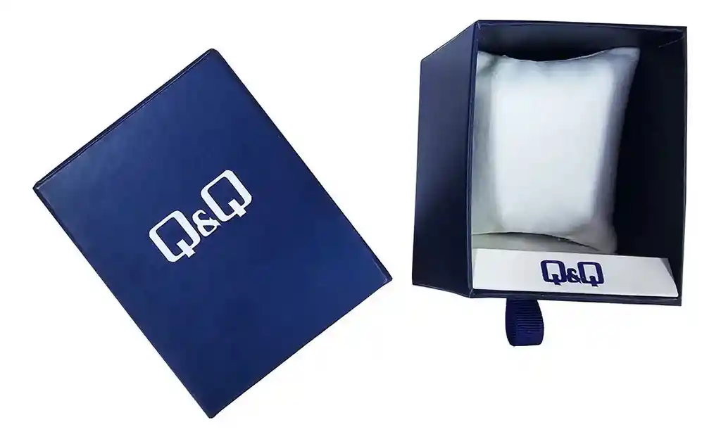 Reloj Qq Qyq Acero Inoxidable Dama Murano + Estuche
