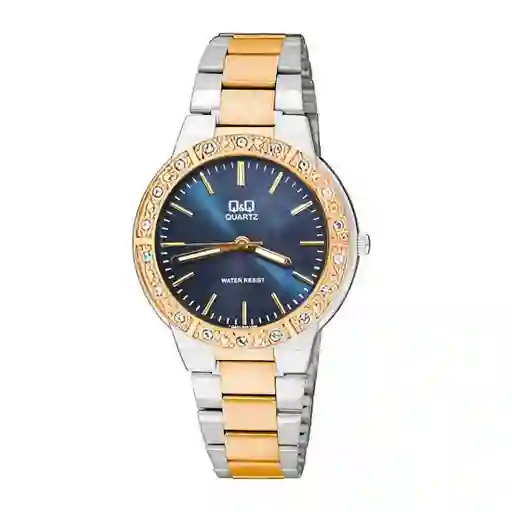 Reloj Qq Qyq Acero Inoxidable Dama Murano + Estuche