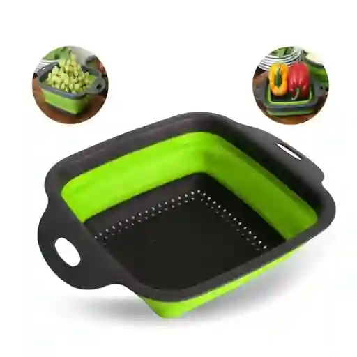 Escurridor Colador De Silicona Plegable Para Verduras