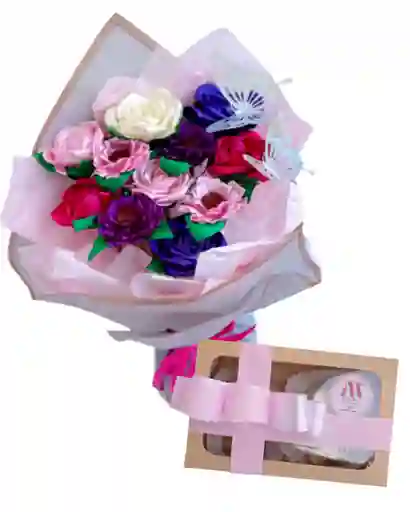 Ramo De Rosas Unicornio Con Chocolates