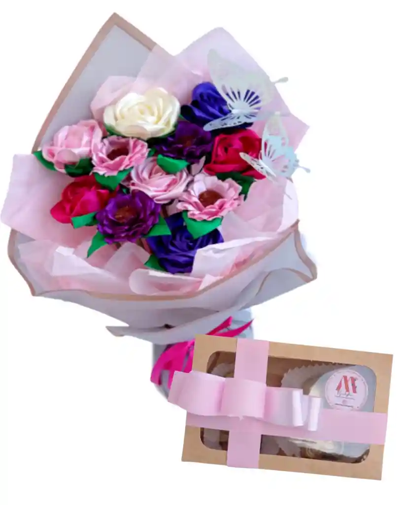 Ramo De Rosas Unicornio Con Chocolates