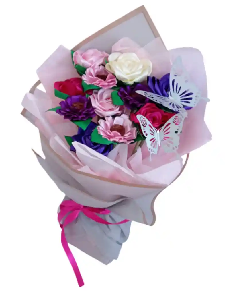 Ramo De Rosas Unicornio Con Chocolates