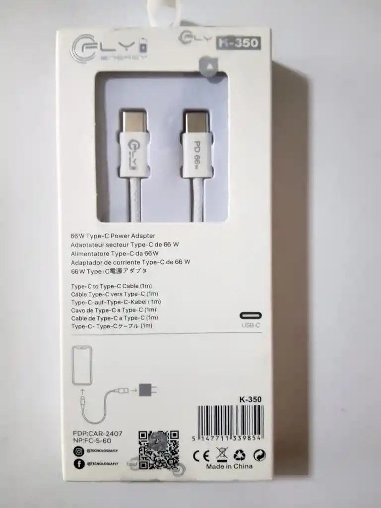 Cable Fly Energy Pd 66w – Modelo K-350