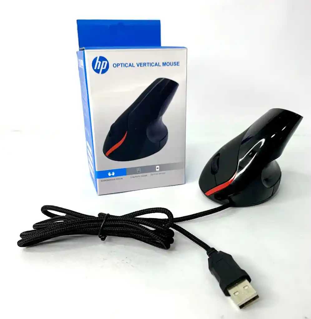 Mouse Vertical Alambrico Hp Ergonomico