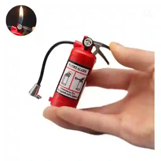 Encendedor Mechero Extintor De Bomberos Kawaii Linterna