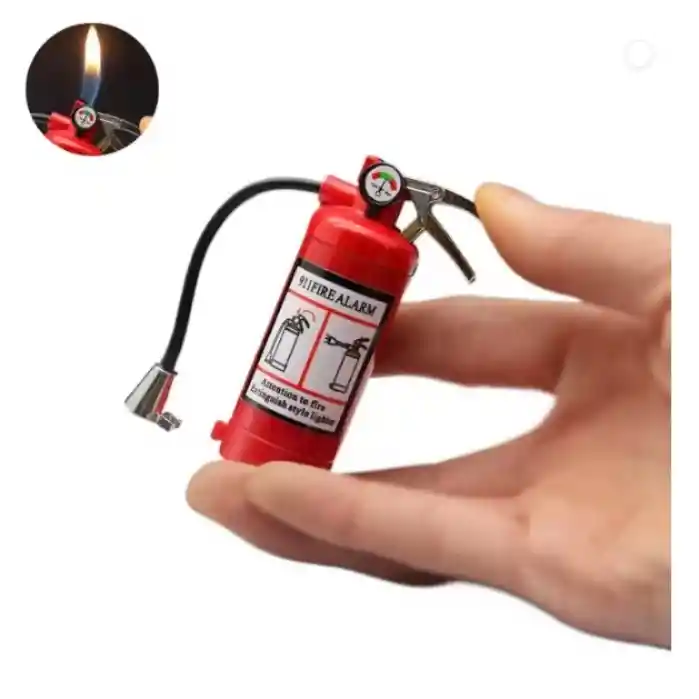 Encendedor Mechero Extintor De Bomberos Kawaii Linterna