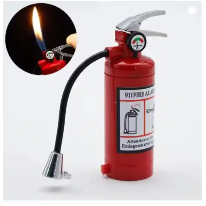 Encendedor Mechero Extintor De Bomberos Kawaii Linterna