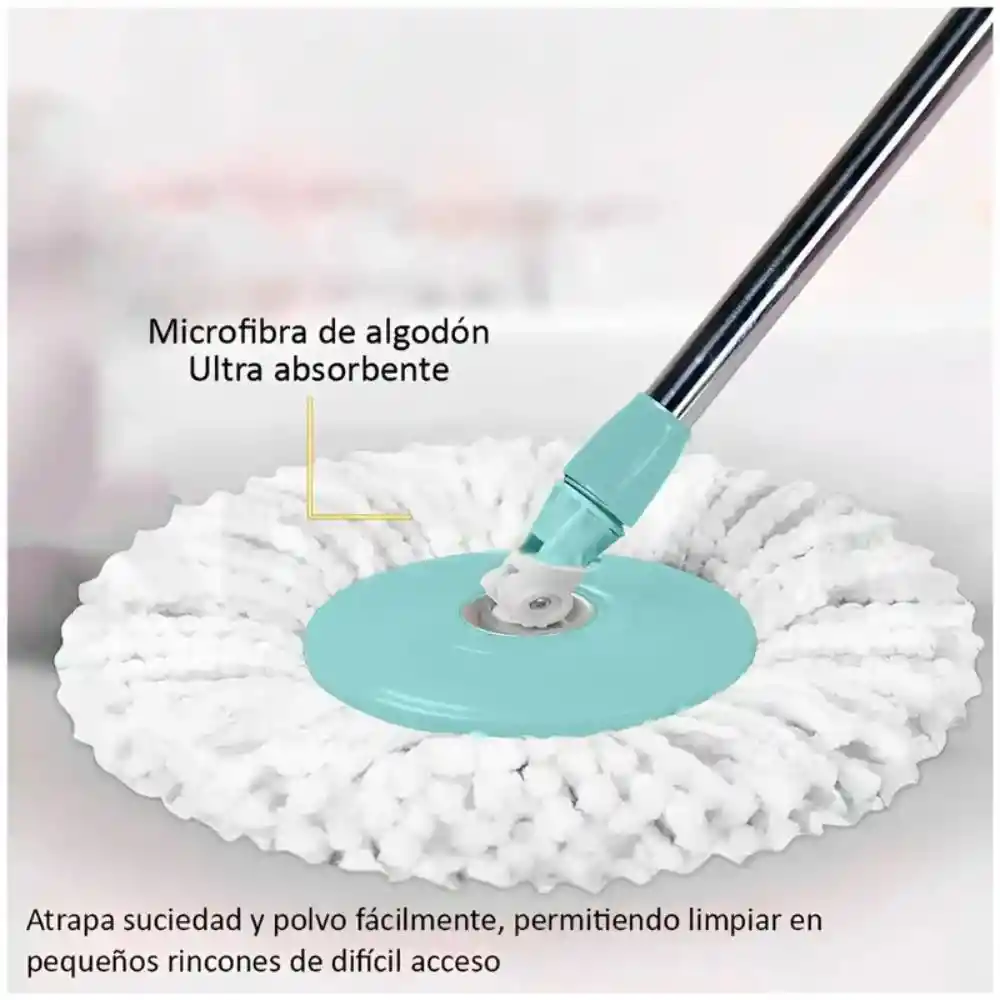 	trapero Giratorio 360 Balde Escurridor Centrifugado Easy Spin